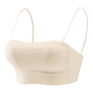 抹胸内衣女细肩带小胸聚拢美背2025新款吊带裙专用背心一体文胸罩