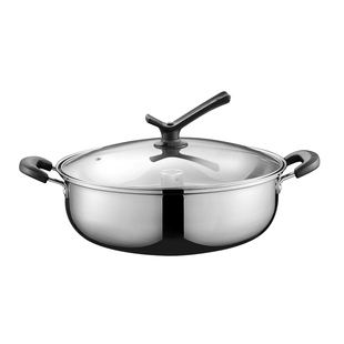 剁椒鱼头专用蒸锅加厚不锈钢火锅家用海鲜蒸汽锅蒸鱼头锅桑拿汤锅