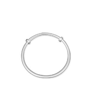 臻汇银实心足银手镯中国白银推拉款999纯银镯子银饰生日礼物