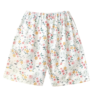 口袋棉绸睡裤女士夏季人造棉外穿家居沙滩短裤宽松大码五分单裤子