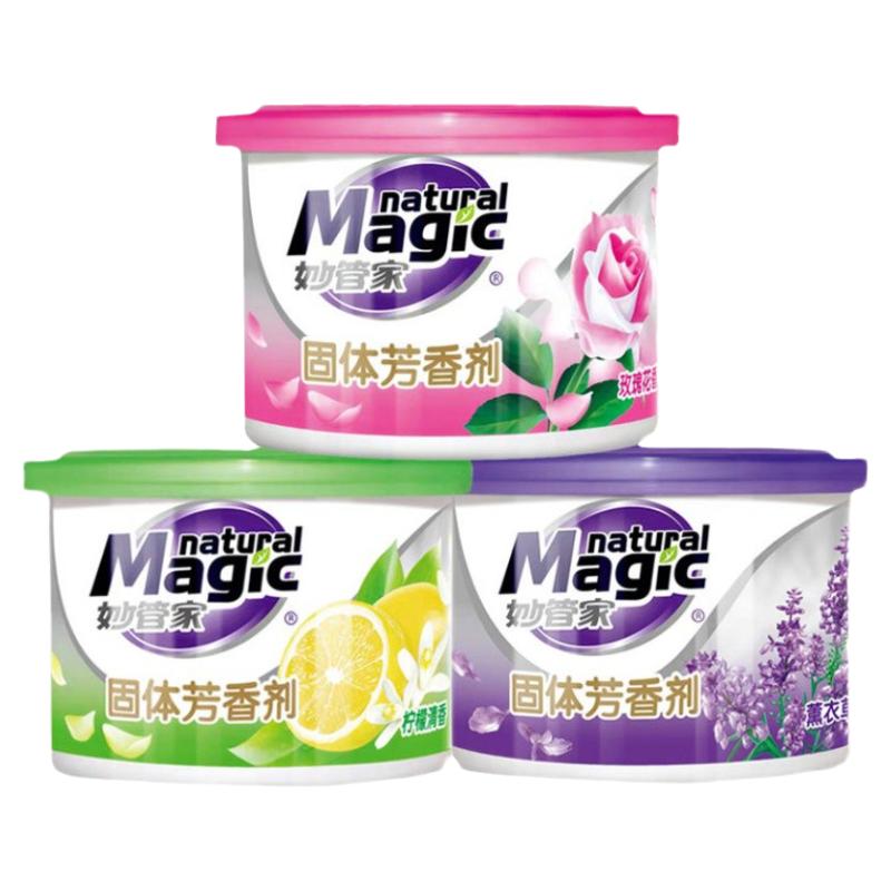 妙管家固体芳香剂120g车内空气清新卧室持久留香厕所卫生间除异味