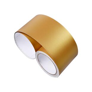 仿金属金色自粘腰线踢脚线门窗框包边装饰银色贴纸防水美边石膏线