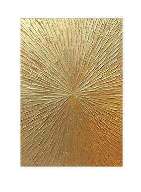 纯手绘立体油画抽象厚肌理艺术客厅背景墙金箔装饰画玄关挂画阳光