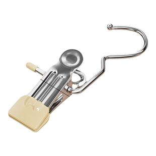 今朝醉多功能挂钩夹子裤子家用收纳不锈钢无痕晾晒3字夹晾衣夹