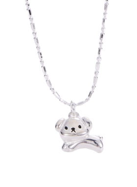 韩系S925纯银韩版小狗狗项链女