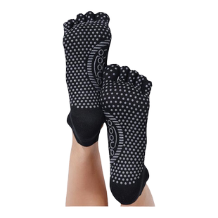 瑜伽袜普拉提袜子防滑专业女五指夏季薄款大小码运动健身短袜露背