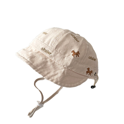 婴儿遮阳帽春秋季小马防晒渔夫帽