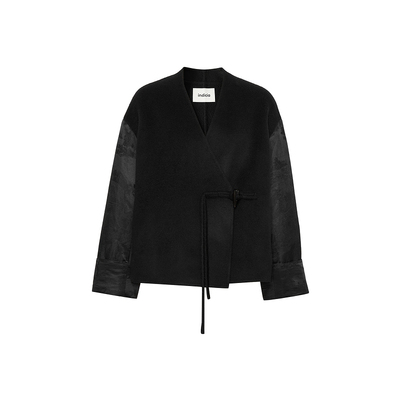 indicia标记新中式牛角扣大衣