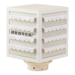 耳环展示架饰品自动旋转电动转盘耳钉展架直播首饰挂耳环的展示架