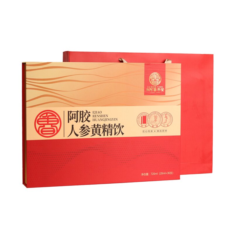 东阿产阿胶人参黄精饮720ml送礼