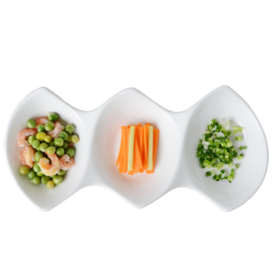 西餐酒店陶瓷分格碗火锅多格调料碗碟创意餐具沙律日式布丁甜品碗