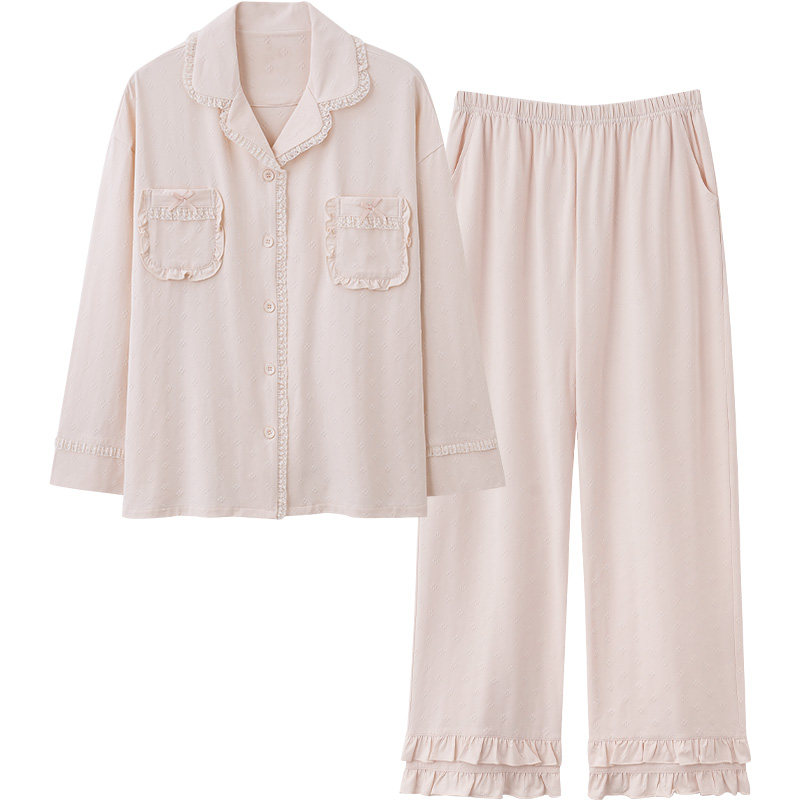 马克公主韩系温柔蝴蝶结家居服秋