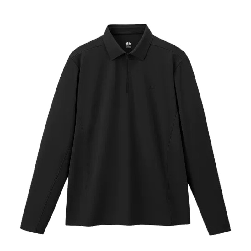 蕉下男士亨利衫长袖黑色T恤男生衣服速干上衣早秋新款男款打底衫