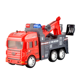 城市服务车队惯性玩具车模型儿童益智早教仿真救援车拖车消防汽车