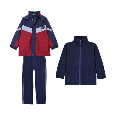 中小学生冬季摇粒绒校服套装