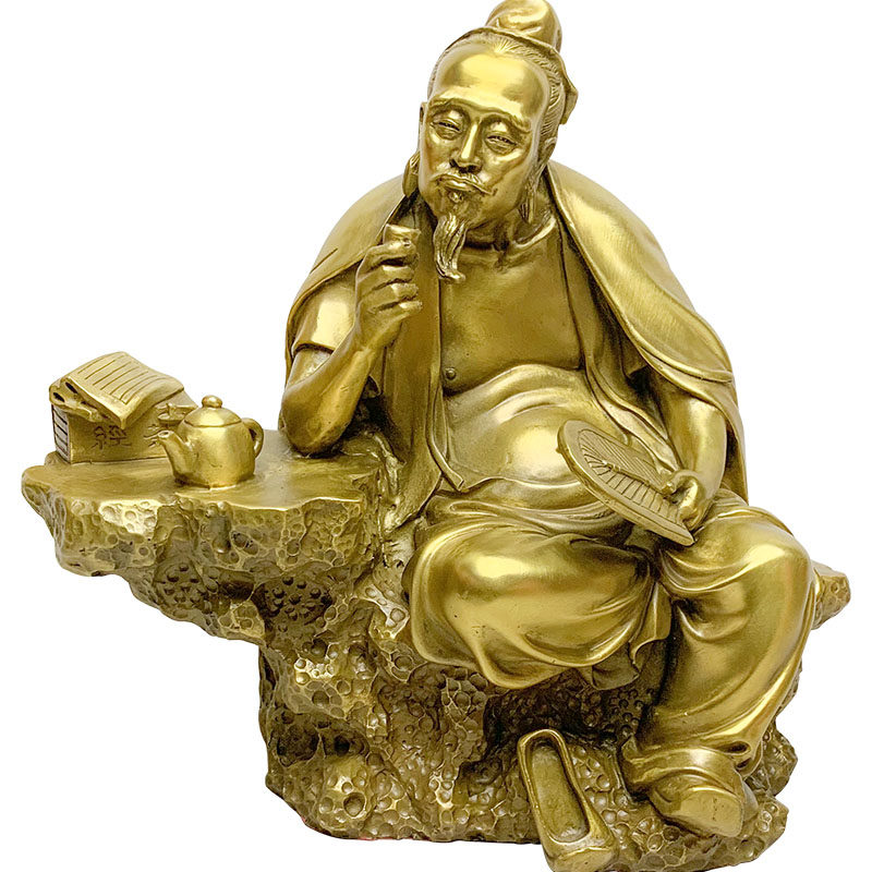 茶圣陆羽神像家居客厅人物工艺品