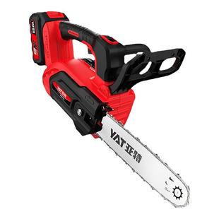 亚特电锯充电式电链锯锯树家用小型手持大功率锂电池伐木锯链条锯