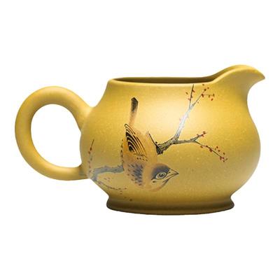 阿特泥段世安手工泥绘紫砂公杯