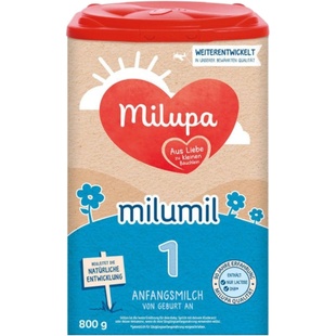 超市直播德国Milupa美乐宝milumil米路米奶粉pre1段800g 代购直邮