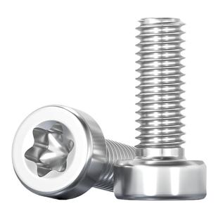 GB2671.1 304不锈钢薄头圆柱头梅花螺丝钉GB6191六星型防盗防拆栓