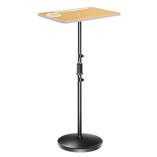 【加重底座】笔记本电脑支架站立式架子站着工作增高托架可调节升降式架增高台桌面悬空金属键盘落地式放置台