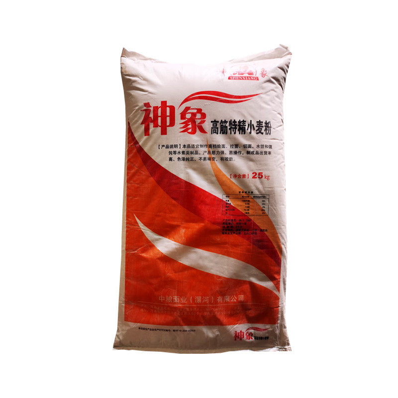 中粮面粉  河南神象香雪高筋面粉25kg做面条 烩面专用拉面手擀面