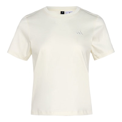 Adidas/阿迪达斯正品FAV TEE3女士短款简约圆领亲柔舒适T恤KS5323