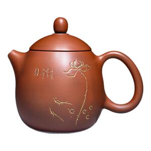 龙蛋壶连年有余钦州坭兴陶茶壶名家全手工紫泥壶紫砂工艺家用泡茶