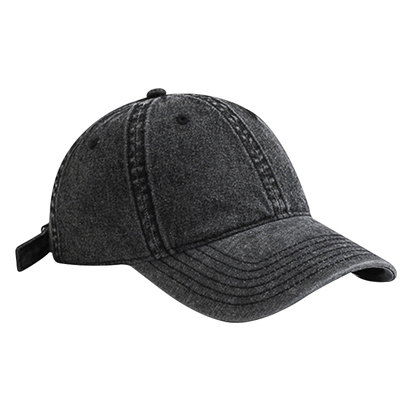 做旧牛仔水洗鸭舌帽男