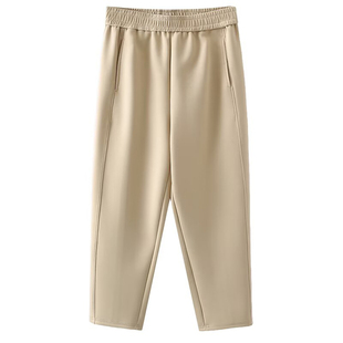 加肥加大码春秋哈伦裤女裤大码胖mm宽松显瘦时尚高腰弹力休闲裤子