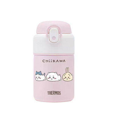 膳魔师chiikawa儿童保温杯婴儿吸管杯宝宝幼儿园保温水杯上学专用