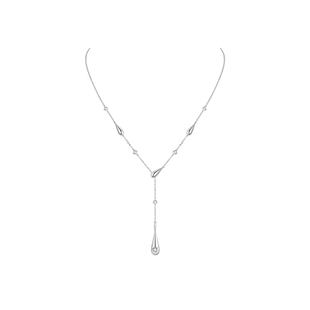 ZEGL设计师月下轻舞系列水滴锆石项链女毛衣链秋冬锁骨链配饰长款