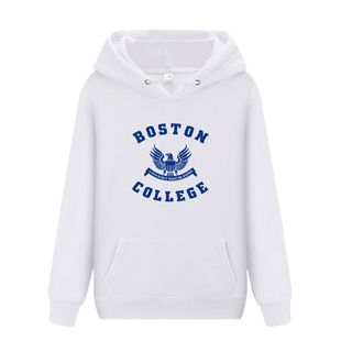 Boston College波士顿学院卫衣连帽套头秋冬季加绒加厚青少年外套