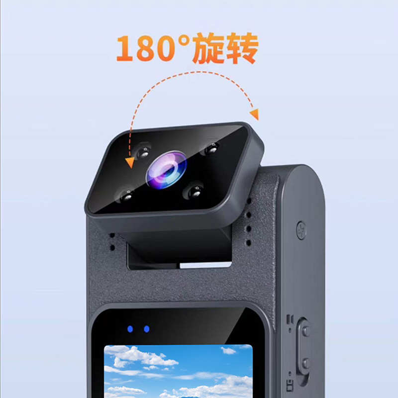 高清骑行随身拍摄记录仪行车执法录像挂脖胸前固定夹式摄像头摩托