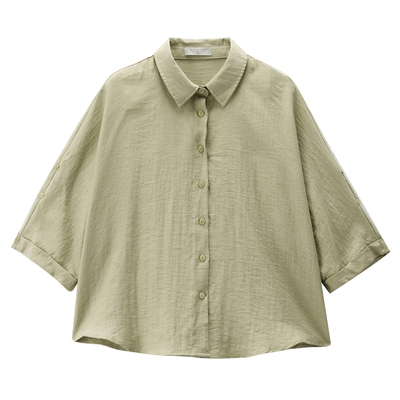 Giordano/佐丹奴宽松七分袖衬衫