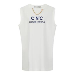 CNC轻奢女装2026夏季链条装饰重工甜酷背心式无袖短款直筒连衣裙