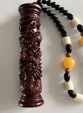 花椒木盘龙柱纯天然小叶紫檀盘龙柱按摩龙形手把件盘玩挂件男士文