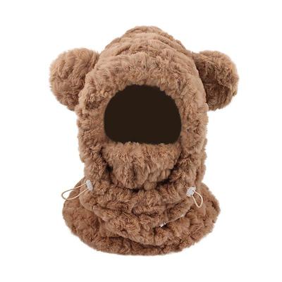法国蒙田可爱小熊防风护耳帽子