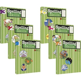 Harcourt Family Learning - Spelling Skills Grade 1-6 哈考特家庭辅导拼写技巧专项练习1-6年级 提高阅读写作 英文原版进口图书