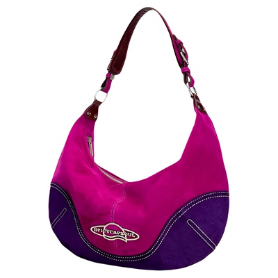 【一千零一夜】SpicyCapSoul原创复古撞色羊皮绒小众棒球月亮包