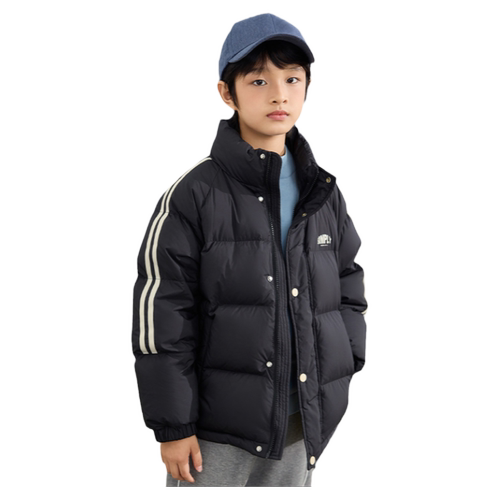 巴拉巴拉男童羽绒服儿童黑色外套大童加厚上衣2025冬装新款童装潮