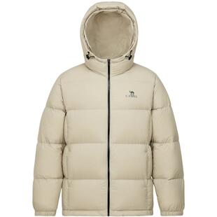 骆驼火焰山羽绒服男加厚冬季2026连帽短款情侣面包男装防寒外套