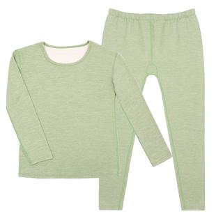 蚕丝羊毛加肥加大码保暖内衣女加绒秋衣秋裤套装胖mm200斤发热厚