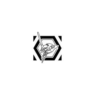 TLP镂空车贴 EVA战士初号机头像天鹰号AT力场暴走汽摩防水贴纸