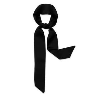 人之初马思纯吴飞飞同款小长条丝巾黑色领巾飘带围脖2026新款气质