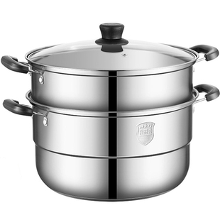 九阳不锈钢蒸锅家用煮炖大容量超大小型燃气灶专用电磁炉2025新款