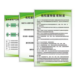 危废标识牌危险废物管理制度全套危化品危废暂存间仓库处置流程防治责任2026年新版修理厂固废提示上墙贴定制