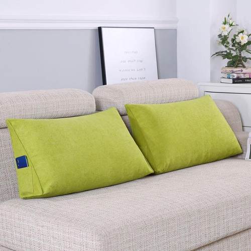 纯色长沙发靠垫办公室三角靠枕客厅腰靠可拆洗椅子靠背垫床头抱枕