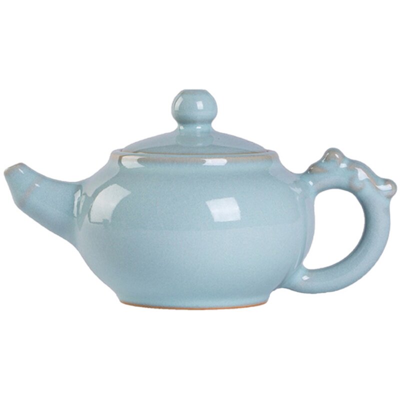 汝瓷单个釉色开片功夫茶壶