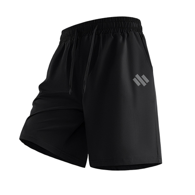 真维斯运动裤男款速干宽松透气男士短裤黑色青少年男款休闲裤y